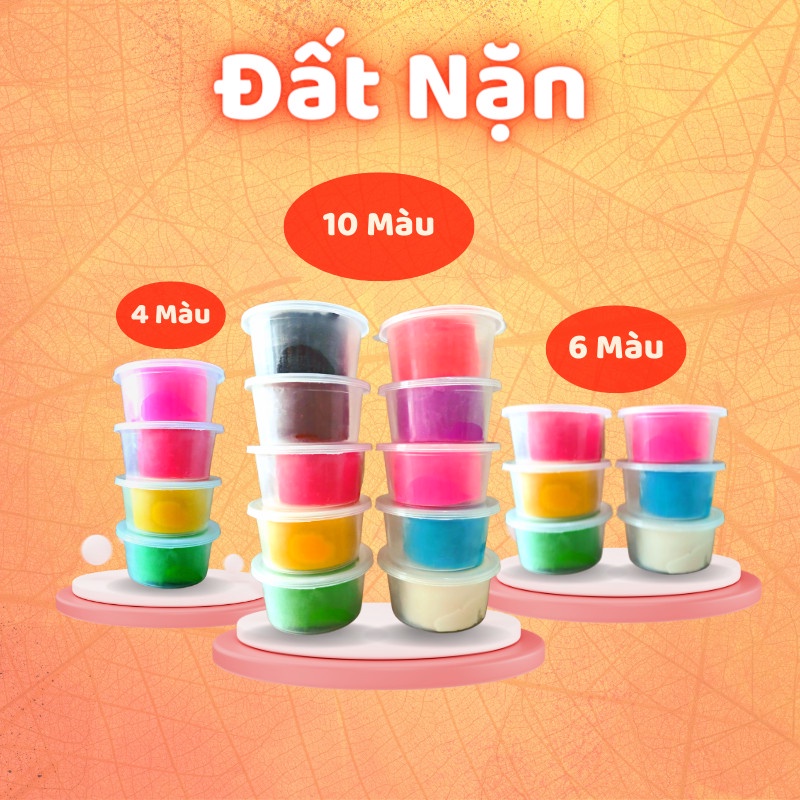 Đồ Làm Thủ Công Đất Nặn Làm Từ Bột Mì Màu Sắc Từ Thiên Nhiên Không Dính, Không Mùi, Pha Trộn Được Màu Sắc Cho Bé Sáng Tạ