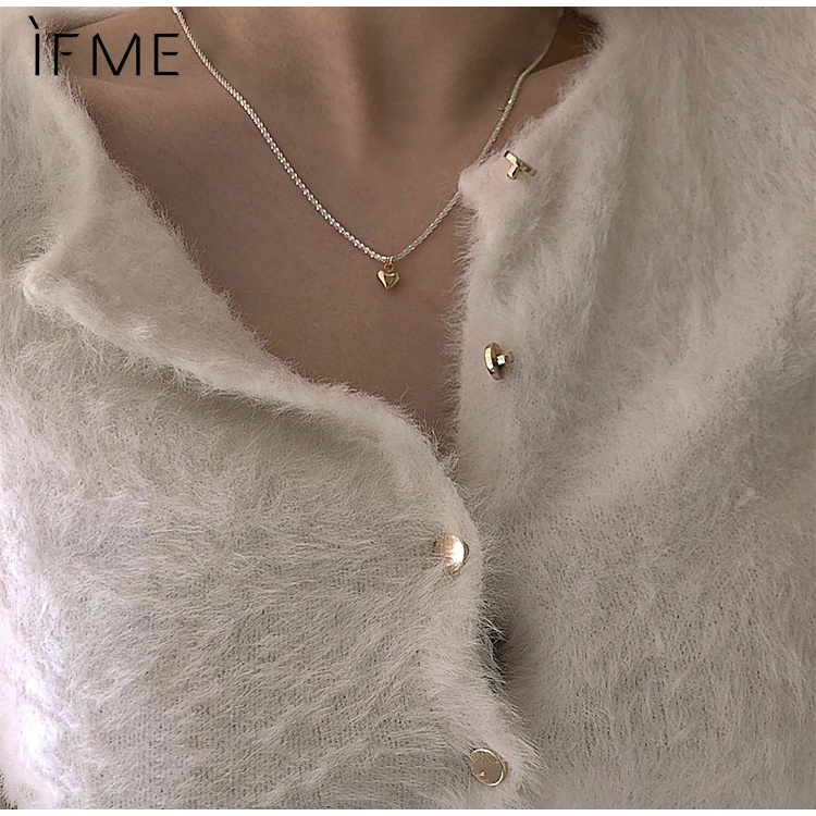 IF ME Vòng cổ choker   mặt trái tim lấp lánh dễ thương cho nữ