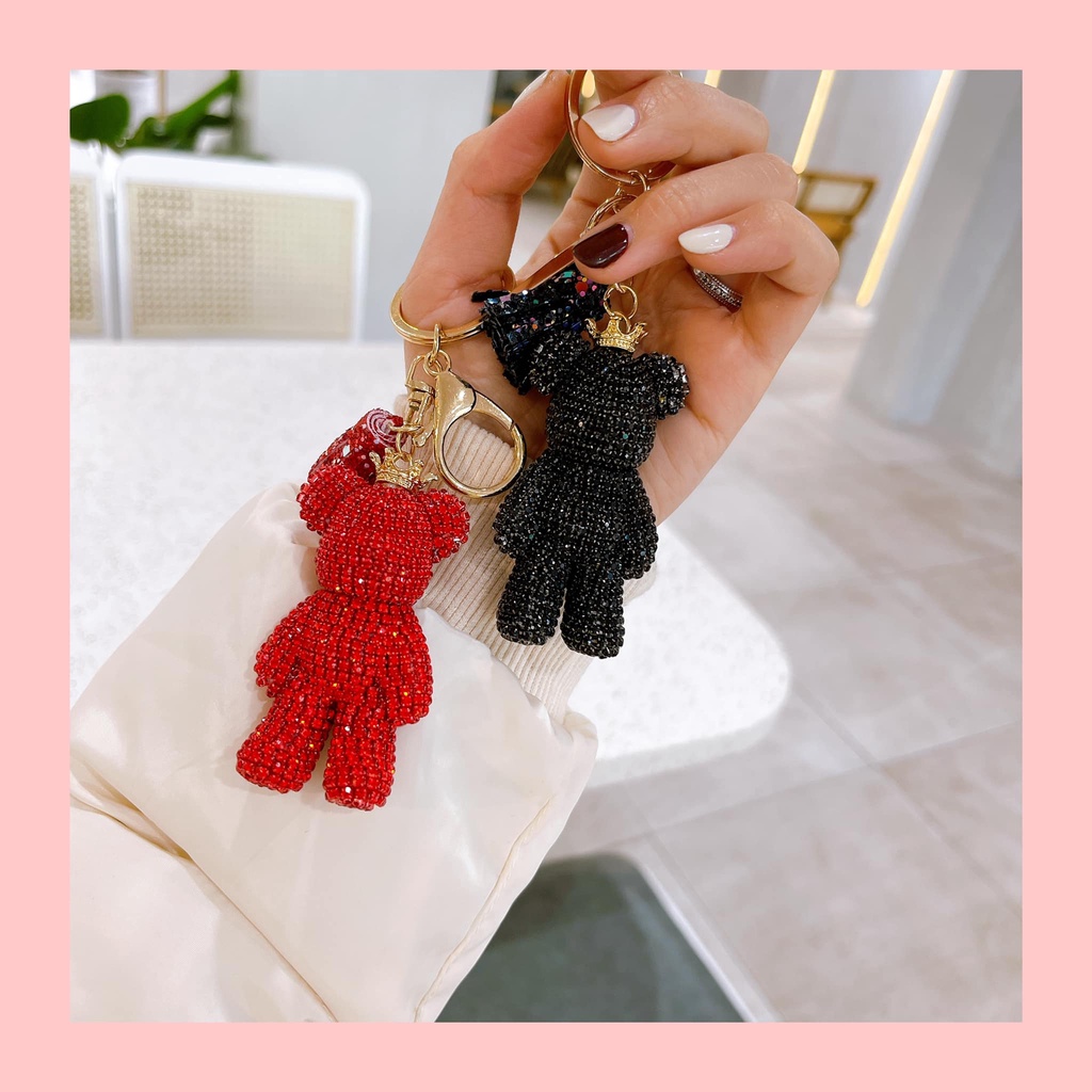 Móc khóa Bearbrick Gấu đính đá thời thượng