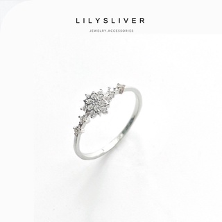 Nhẫn bạc bông tuyết chất liệu bạc ta - Lily
