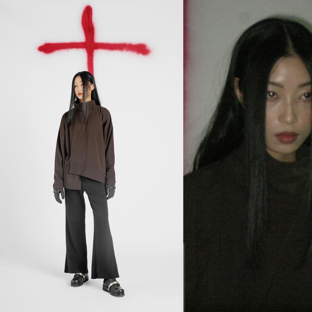 Áo dài tay cổ trụ logo Saigomon - THỔ LONGSLEEVES