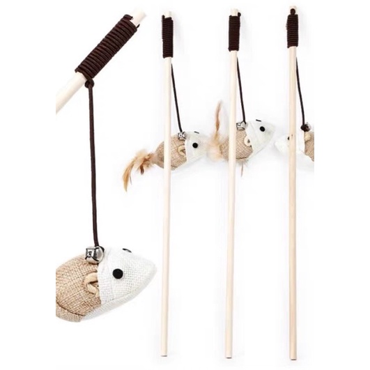 [Mã PET50K giảm Giảm 10% - Tối đa 50K đơn từ 250K] [ BIG SALE ] Cần câu cán gỗ cao cấp dành cho thú cưng
