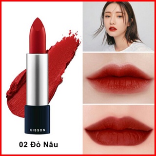 Son lì mịn môi KISSON màu đỏ cam (03)