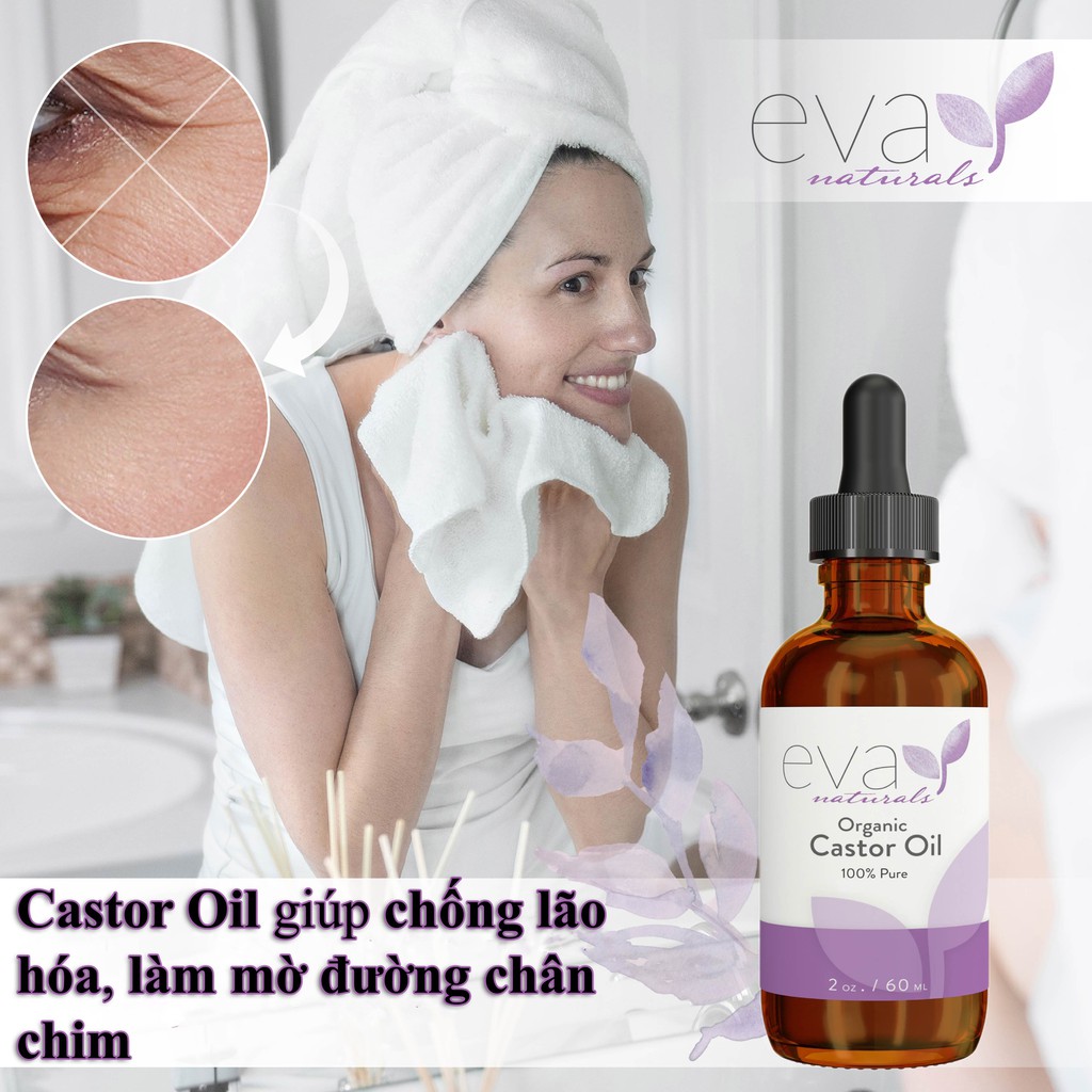Tinh Dầu Dưỡng Tóc Eva Naturals Organic Castor Oil 60ml | BigBuy360 - bigbuy360.vn
