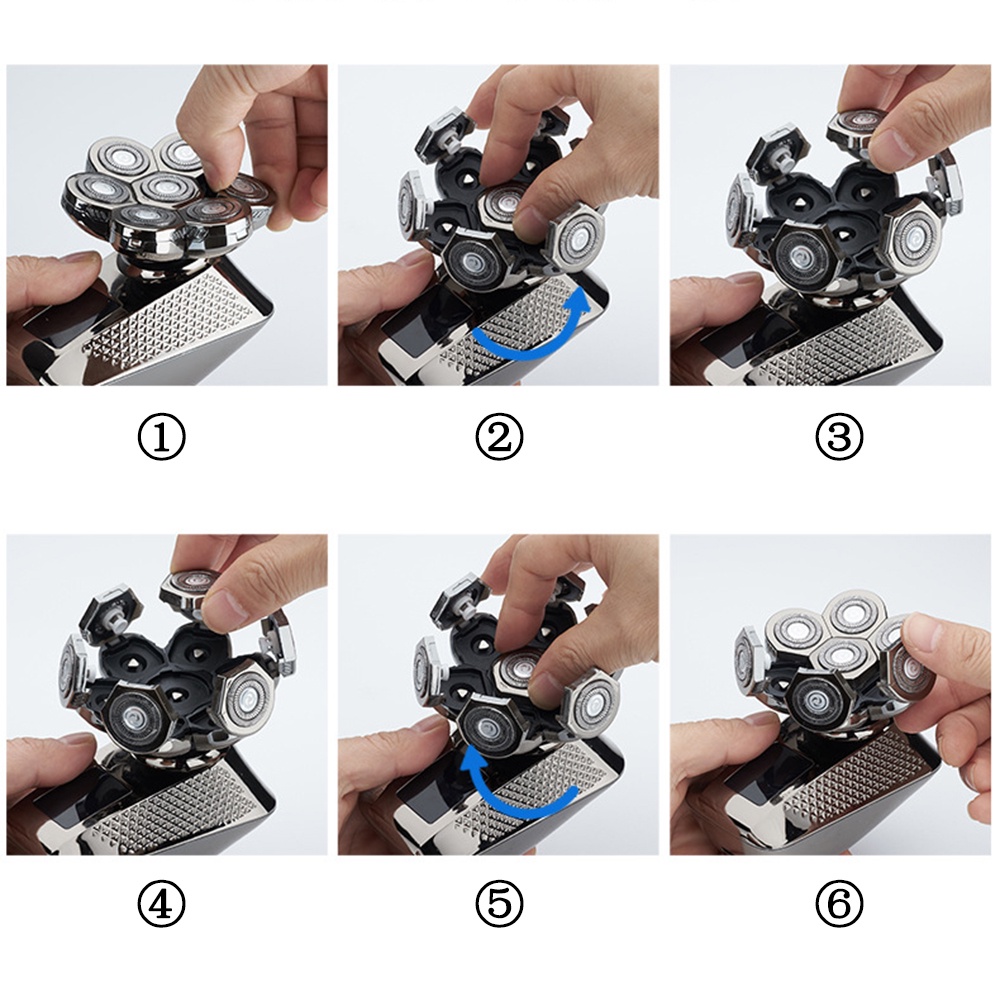 Bộ Máy cạo râu Cắt Tóc Ướt Và Khô 7 Lưỡi Đa Năng Cho Nam