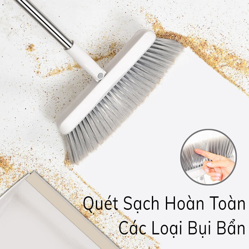 Chổi Quét Nhà Thông Minh Hamarta 2in1 Chổi Nhựa Kèm Hót Rác Gấp Gọn [XOAY 180, LỌC LÔNG TÓC]