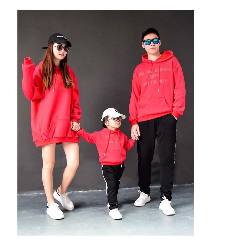 BÁN SỈ- ÁO HOODIE NỈ BÔNG IN CHỮ GIA ĐÌNH