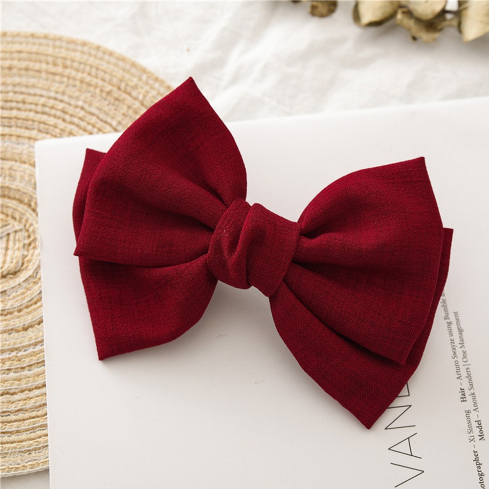 (Hàng Mới Về) Kẹp Tóc Hình Nơ Đơn Giản Nhiều Màu Thời Trang Cho Nữ 2life