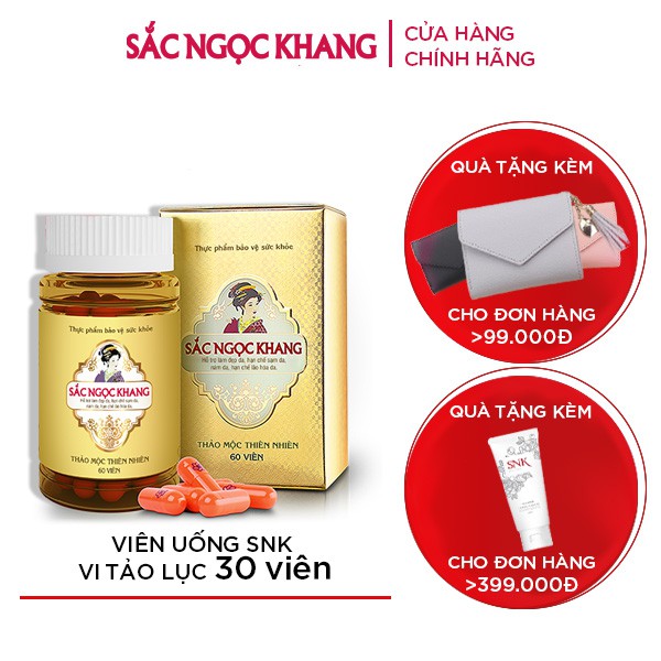 Viên Uống Sắc Ngọc Khang Vi Tảo Lục Hộp 60 Viên