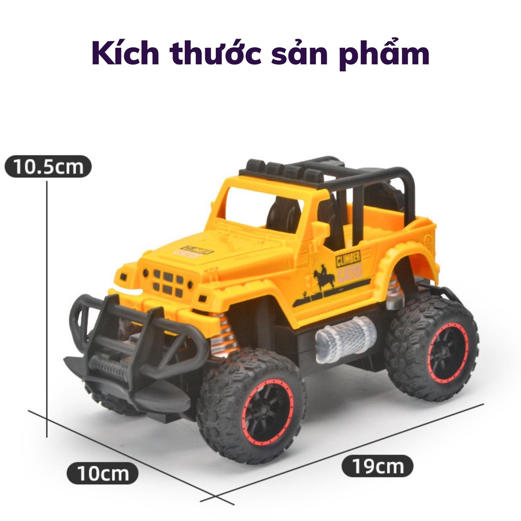 Ô tô điều khiển từ xa địa hình tốc độ cao giá rẻ phun khói và có đèn, đồ chơi điều khiển từ xa cho bé BOBIKIDS OT11