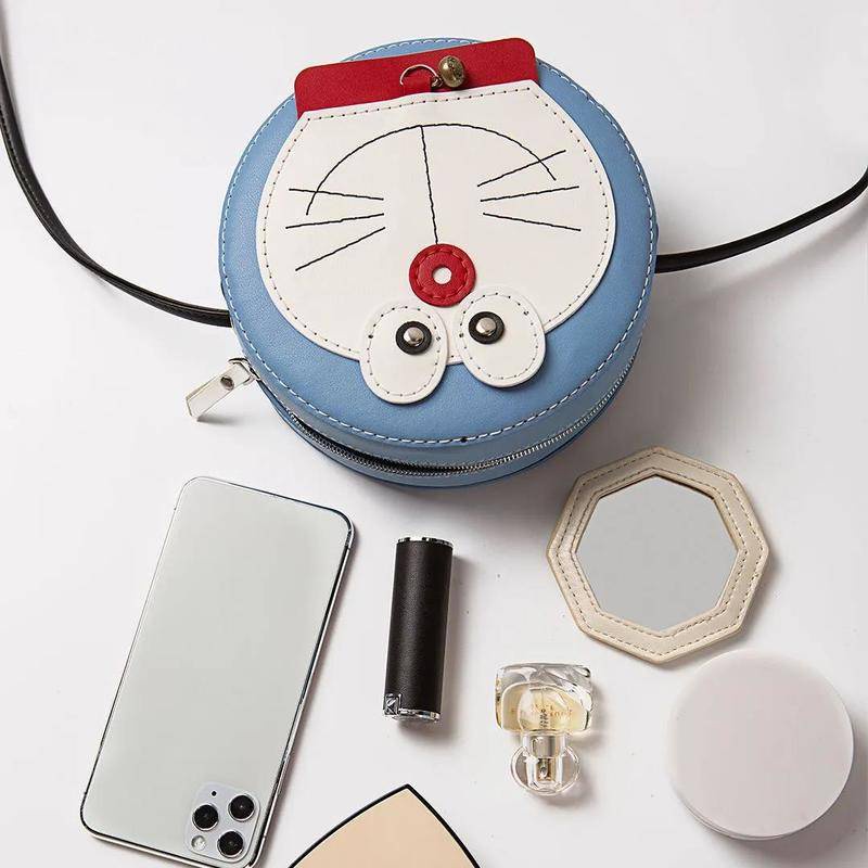 Túi Đeo Chéo Thêu Hình Doraemon Đáng Yêu Cho Nữ