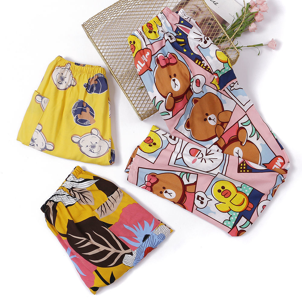 Quần Ngủ cotton Lụa Chống Muỗi Dáng Rộng Dành Cho Nữ