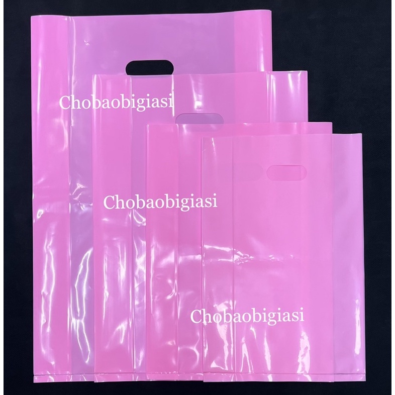 {1kg/size} Túi PE xoài màu hồng dâu  loại tốt bóng đẹp, dẻo dai, dày dặn chắc chắn,  chịu lực tốt (sp y hình)