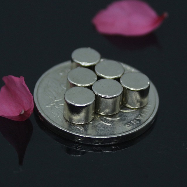 10 viên nam châm trắng 6x5mm, loại nam châm đất hiếm lực hút mạnh