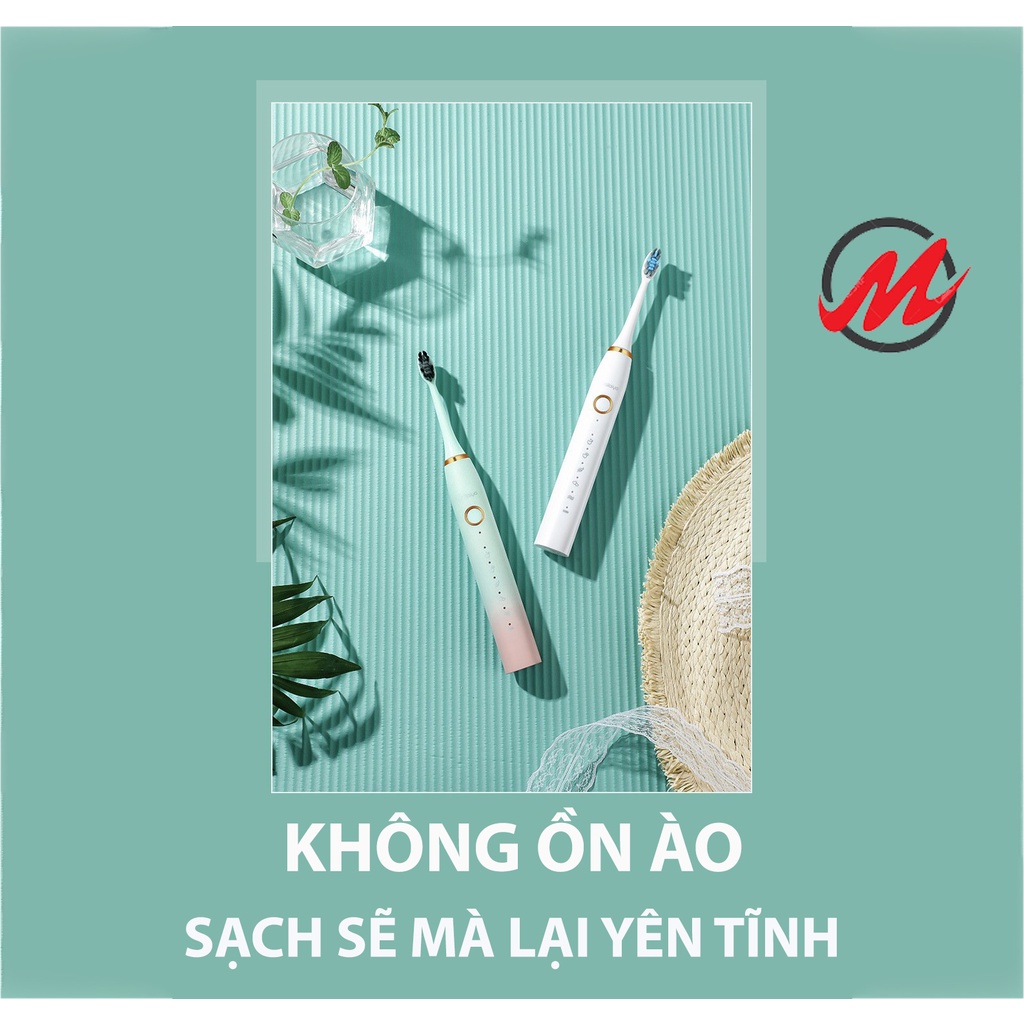 Bàn Chải Đánh Răng Điện JIALAIYA 5IN1 Có Đế Sạc Sang Chảnh,Đầu Máy Rửa Mặt Thế Hệ Mới Cao Cấp