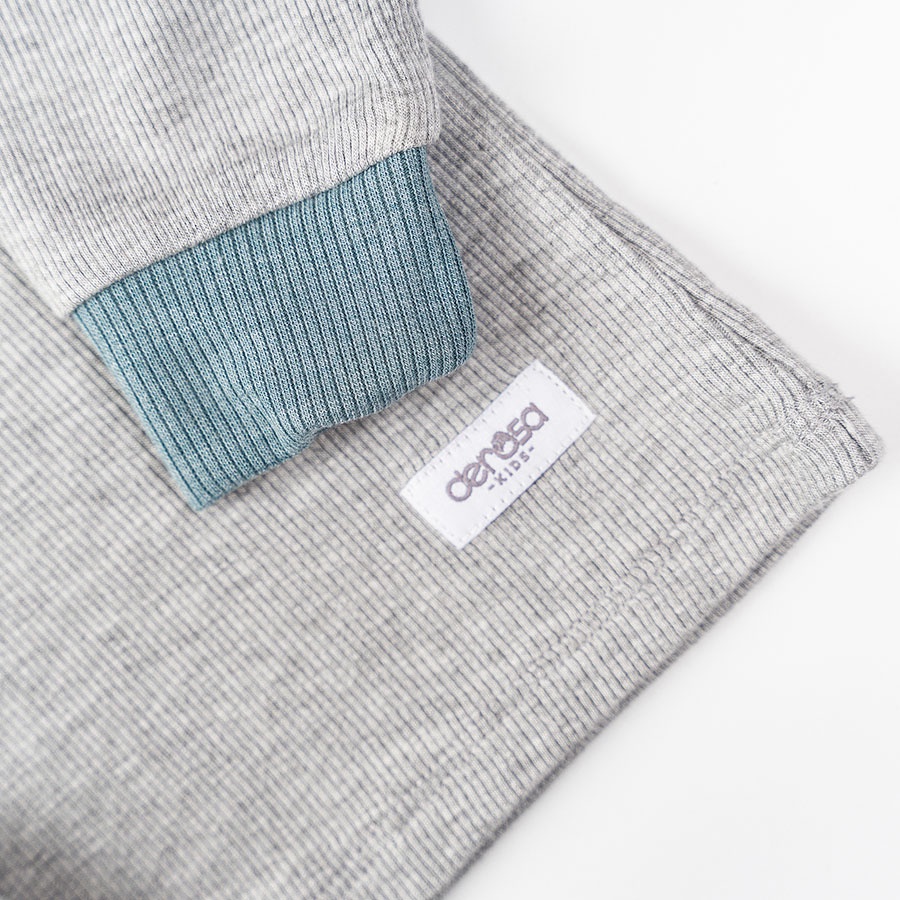 Bộ quần áo thu đông dài tay cổ tàu cho bé trai và bé gái DEROSA KIDS từ 3 đến 36 tháng AWBBD1003B