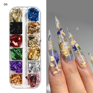 Giấy nhũ bạc vàng trang trí móng[ sét 12 màu ]