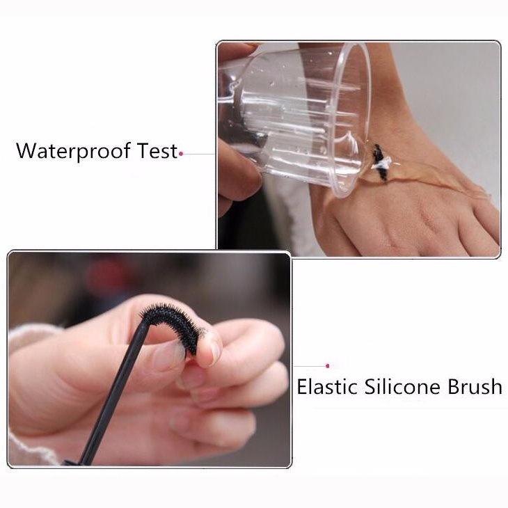 [Hàng mới về] Mascara sợi tơ 4D 12ml màu đen chống nước lâu trôi làm dài dày và cong mi hiệu quả