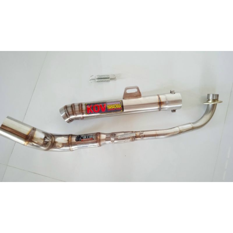 Pô kou inox không nỉ full cổ kong 2 khúc cho dream Wave sirius dream