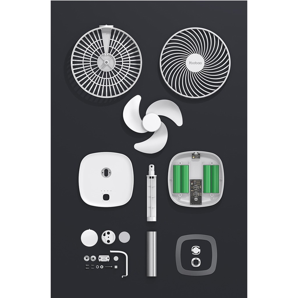 Quạt tích điện để bàn Pin 10.000mAh siêu trâu siêu mát chính hãng YOOBAO F1 | BigBuy360 - bigbuy360.vn