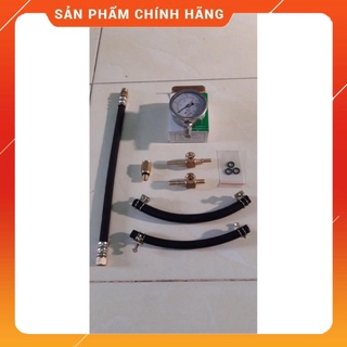 Bộ đo áp suất bơm xăng + buồng đốt xe máy tích hợp 2 trong 1