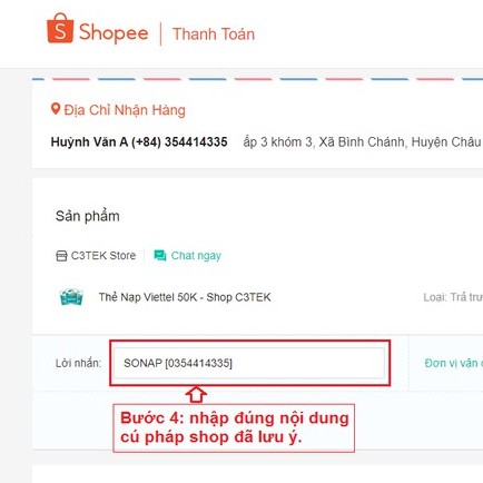 Thẻ Nạp Viettel 10K - Shop C3TEK