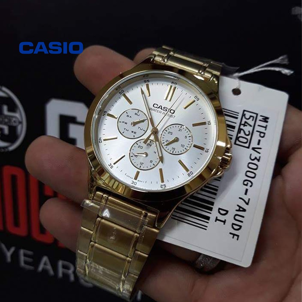 Đồng hồ nam CASIO MTP-V300G-7AUDF  chính hãng - Bảo hành 1 năm, Thay pin miễn phí