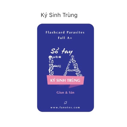 Sổ tay FA ký sinh trùng//flashcard ký sinh trùng