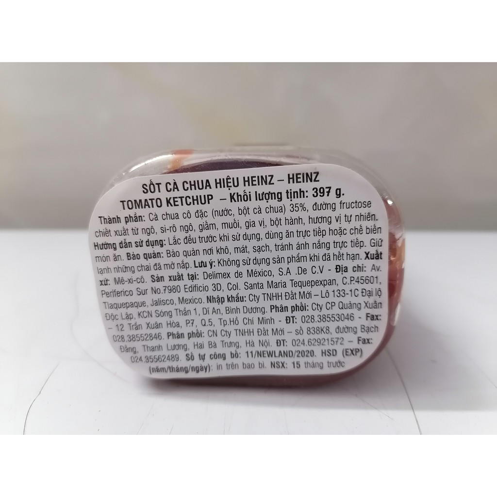 [Chai nhỏ 397g] TƯƠNG CÀ CHUA CHAI ÚP NGƯỢC [Mexico] HEINZ Tomato Ketchup