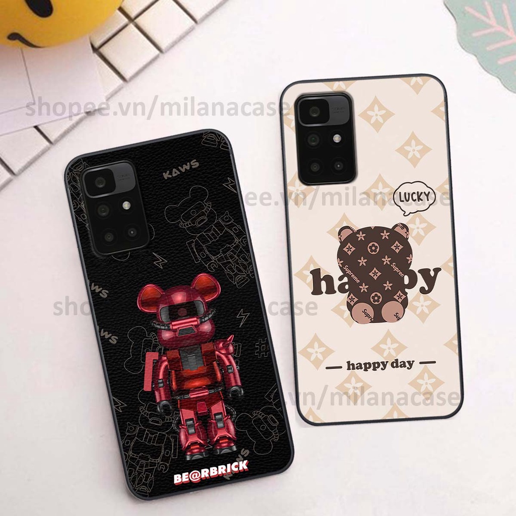 Ốp Xiaomi Redmi 10 gấu be@rBrick gấu Teddy Kaws siêu đẹp, phong cách, cá tính