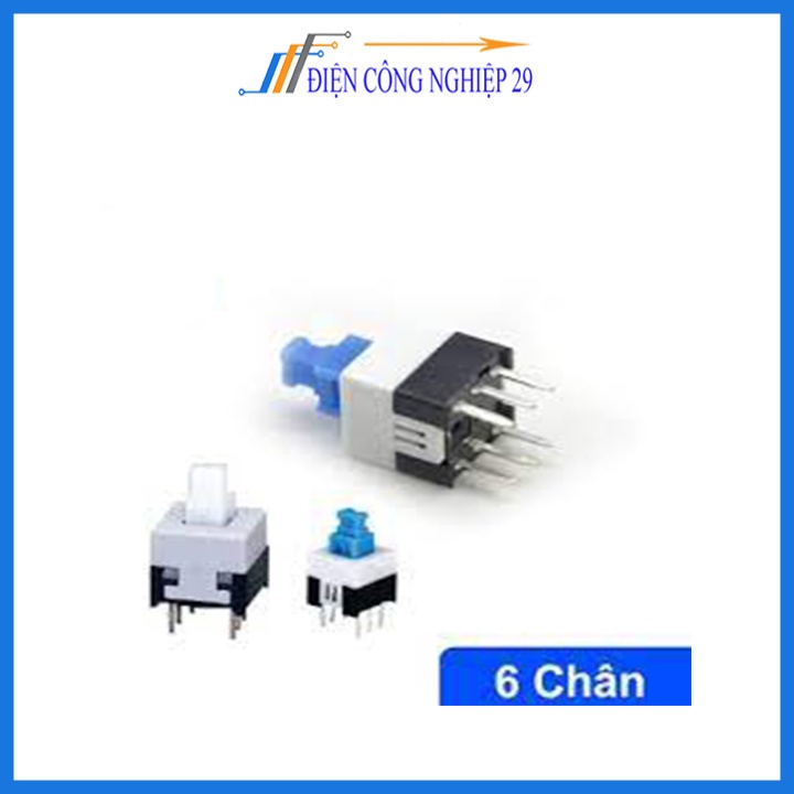 Nút Nhấn 6 Chân Không Giữ Trạng Thái (1 Nút) - 8.5X8.5