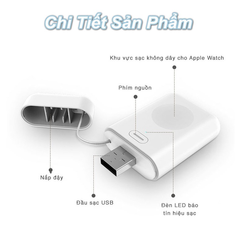 PIN SẠC DỰ PHÒNG MINI CHO ĐỒNG HỒ APPLE WATCH😊😊 THẾ HỆ MỚI