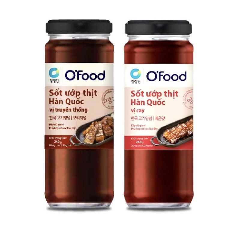 Sốt ướp thịt Hàn Quốc O'food lọ 240g