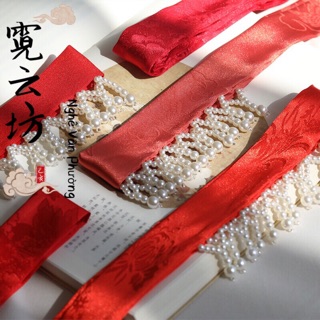 Dây cột tóc đính trân châu cổ trang