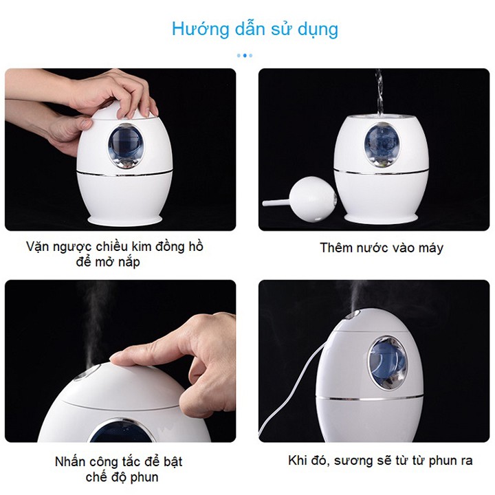 Máy tạo độ ẩm mini bầu dục thể tích bình 800ml