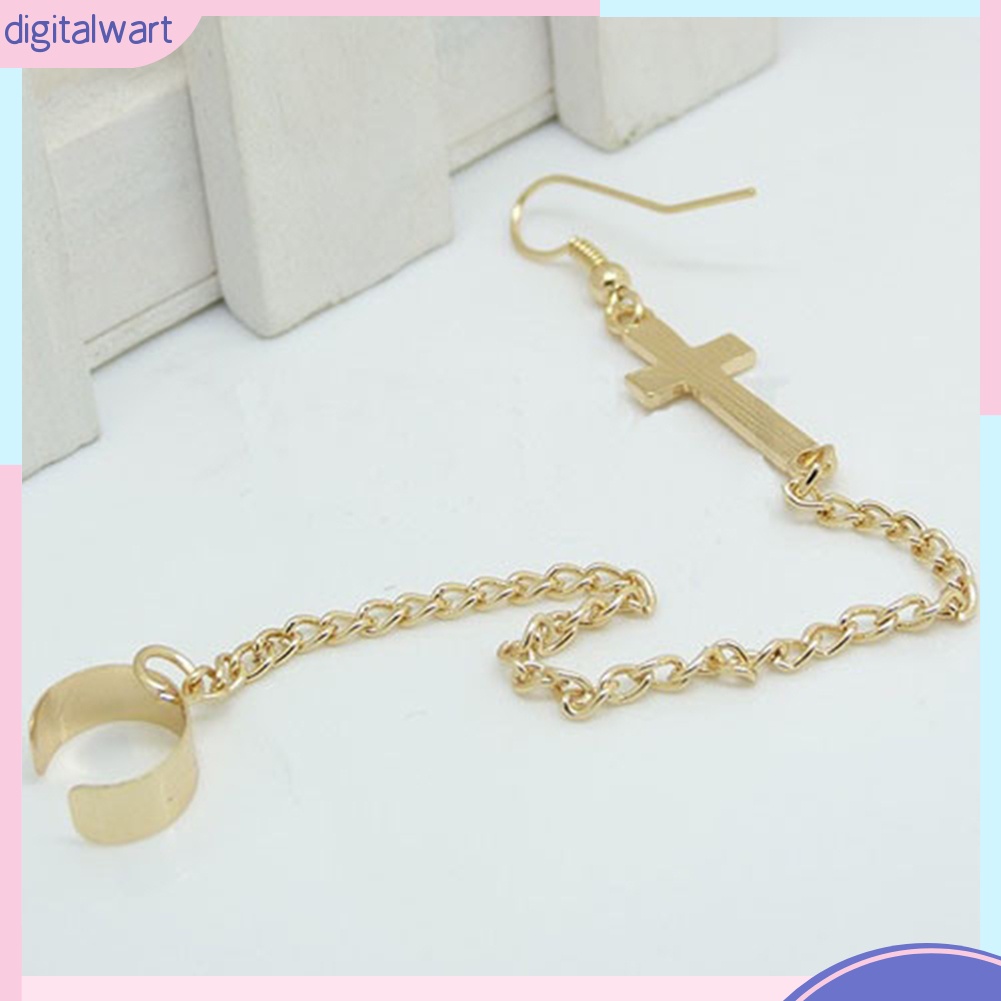 Khuyên Vành Tai Kim Loại Hình Chữ Thập Thời Trang Cho Nữ