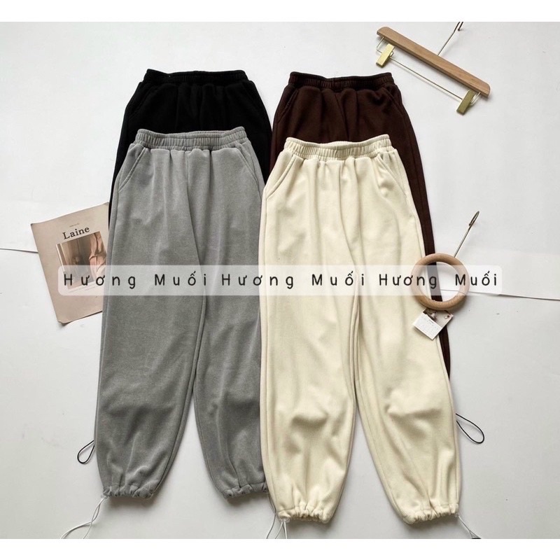 Quần nhung tăm rút dây-ảnh thật mặc 2 kiểu