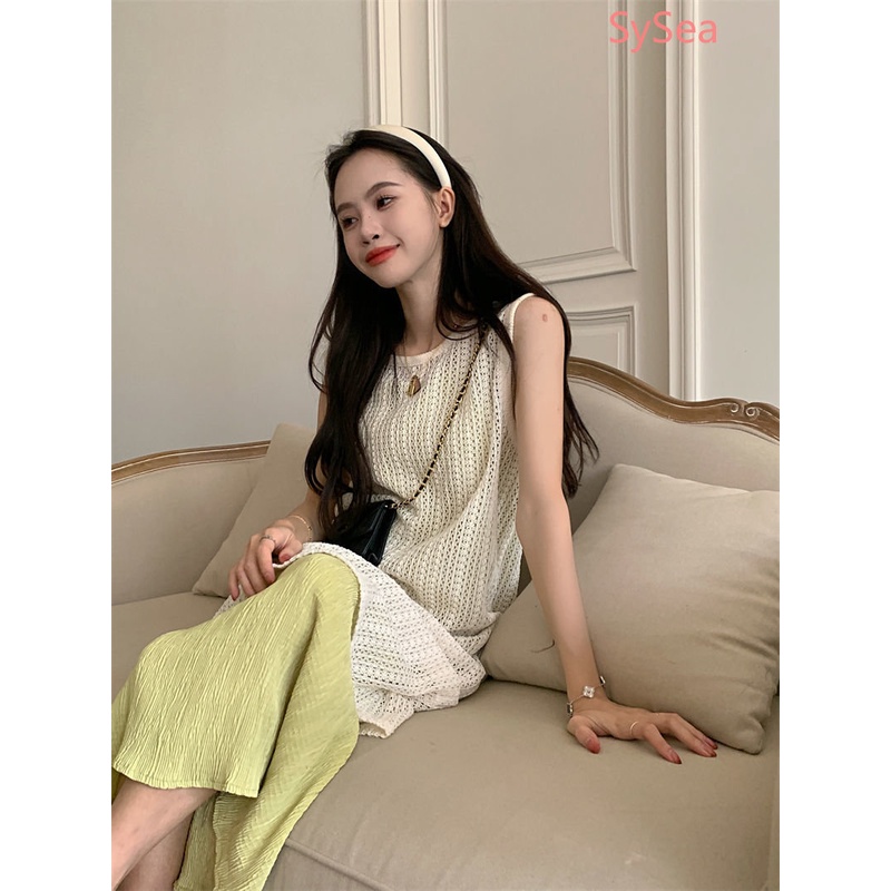 Bộ Đầm Hai Dây Thời Trang Mùa Hè Hàn Quốc Dành Cho Nữ