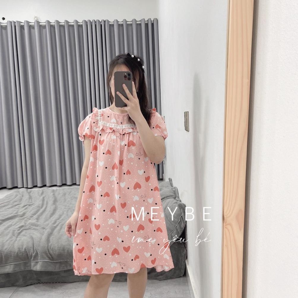 Váy bầu mùa hè thiết kế đầm ngủ đẹp kiểu suông vải lanh tole mát VN-2