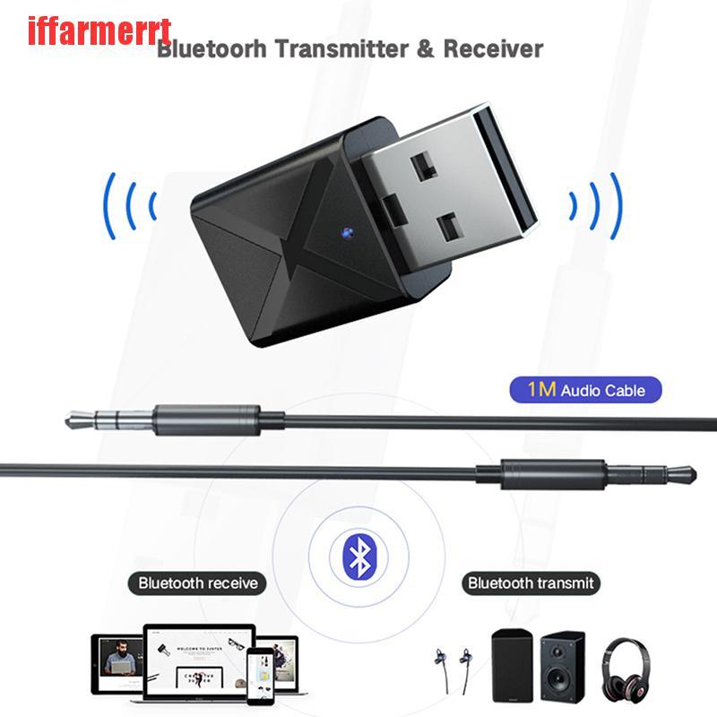 Bộ Thu Tín Hiệu Bluetooth Không Dây 2 Trong 1 Trên Xe Hơi 5.0