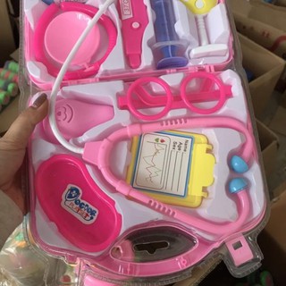 Bộ đồ dùng bác sĩ cho bé nhiều phụ kiện kèm vali đựng an toàn cho bé (2 màu)