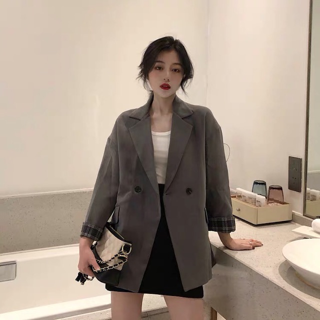 ÁO BLAZER CARO DÁNG DÀI ULZZANG (feedback) | BigBuy360 - bigbuy360.vn