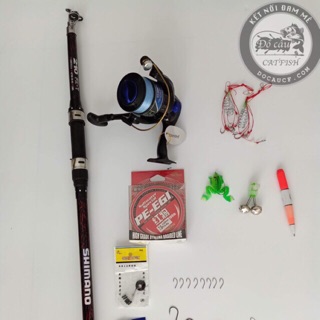 [giá rẻ]bộ cần câu cá rút Shimano 2m1-2m4 và phụ kiện như hình