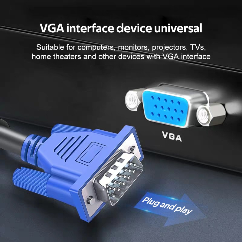 Dây Cáp Mở Rộng 1.5m 3m 5m 10m 1080p Vga Hd 15 Pin Male Sang Male Cho Màn Hình Máy Chiếu / Laptop / Hdtv Z17