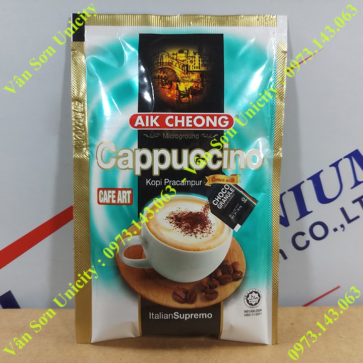 Combo 11 gói nhỏ Trà Sữa và Cà Phê Trắng Aik Cheong - White Coffee, Teh Tarik