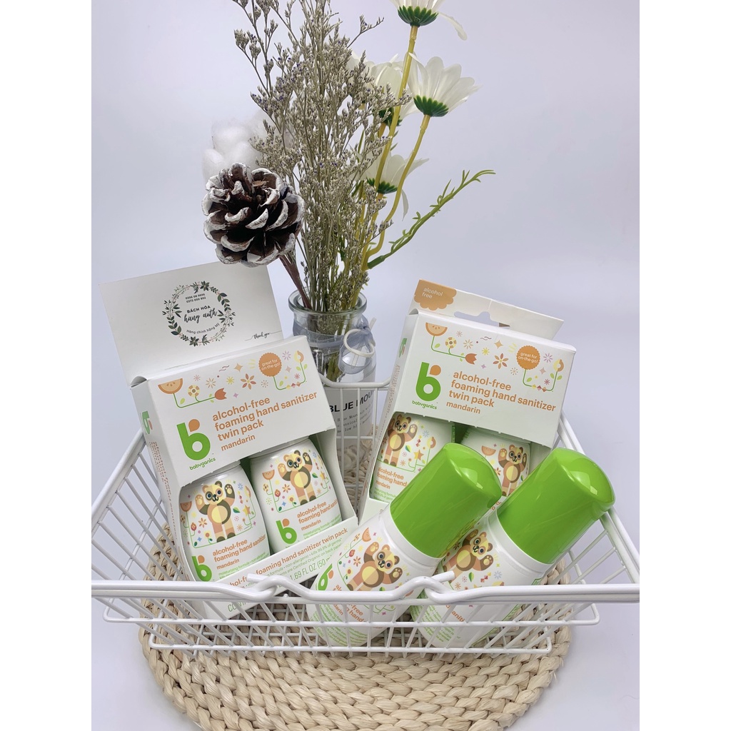 [ Hàng Mỹ ] Nước rửa tay khô không cồn Babyganics Alcohol - Free Foaming Hand Sanitizer