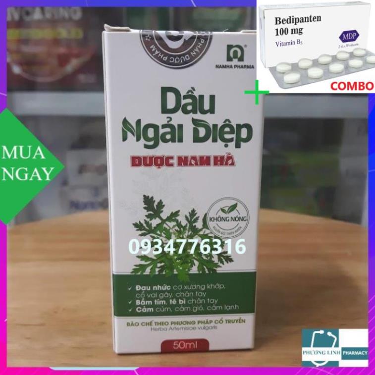 Combo Bedipanten 100mg +  Dầu ngải diệp Dược Nam Hà chai 50ml ( Chính hãng )