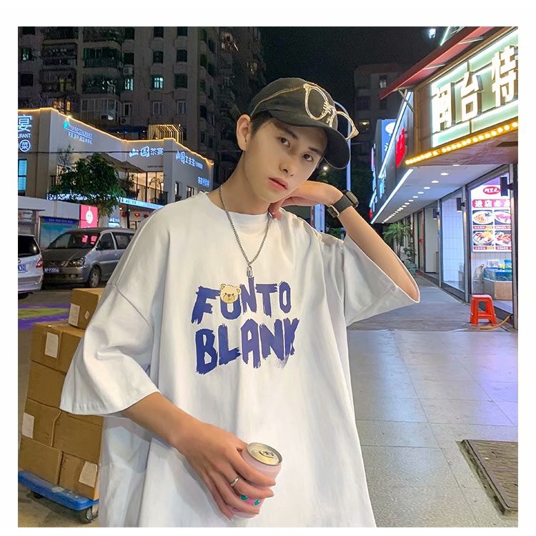 Áo Thun Ngắn Tay Form Rộng Phong Cách Năng Động Cá Tính Size M-5XL