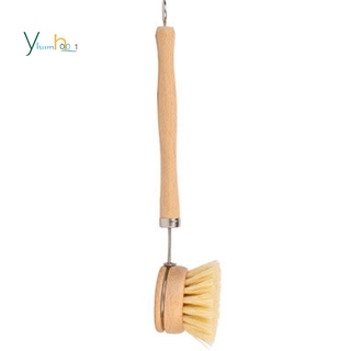 2 Bàn Chải Cọ Rửa Cán Dài Bằng Gỗ