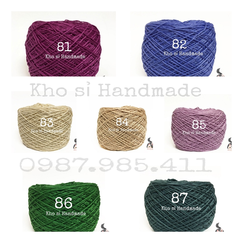 Sợi Cotton Việt Nam 1mm (Mã 51 đến 96) (Cuộn 100gram)
